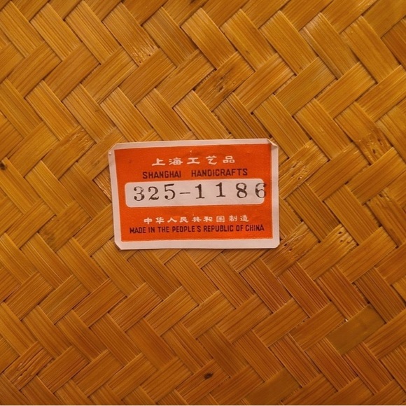 Vintage Shanghai Handicrafts Rattan Hen
